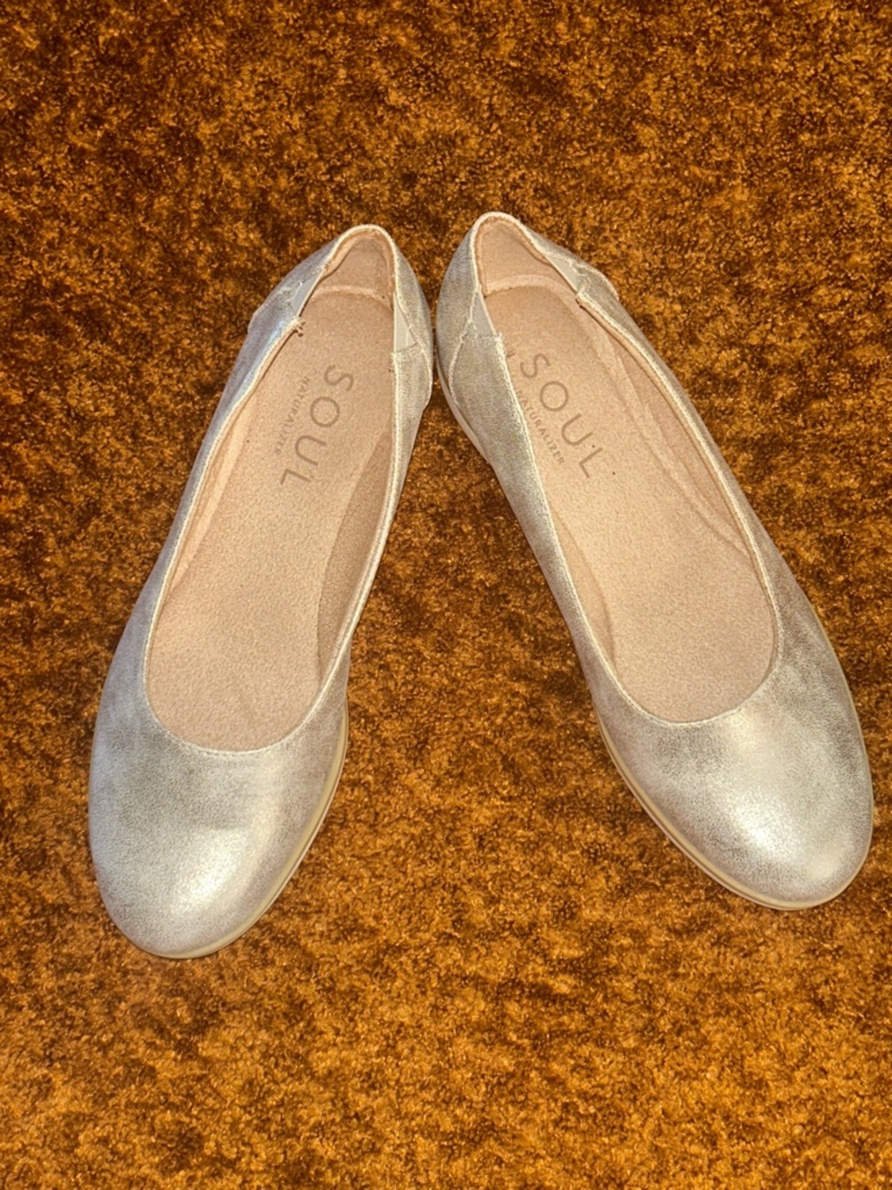 SOUL Naturalizer Silver Metallic Ballet Flats